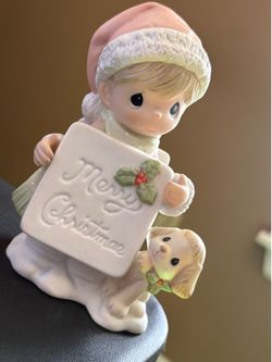 Precious moments Christmas and new year figurine