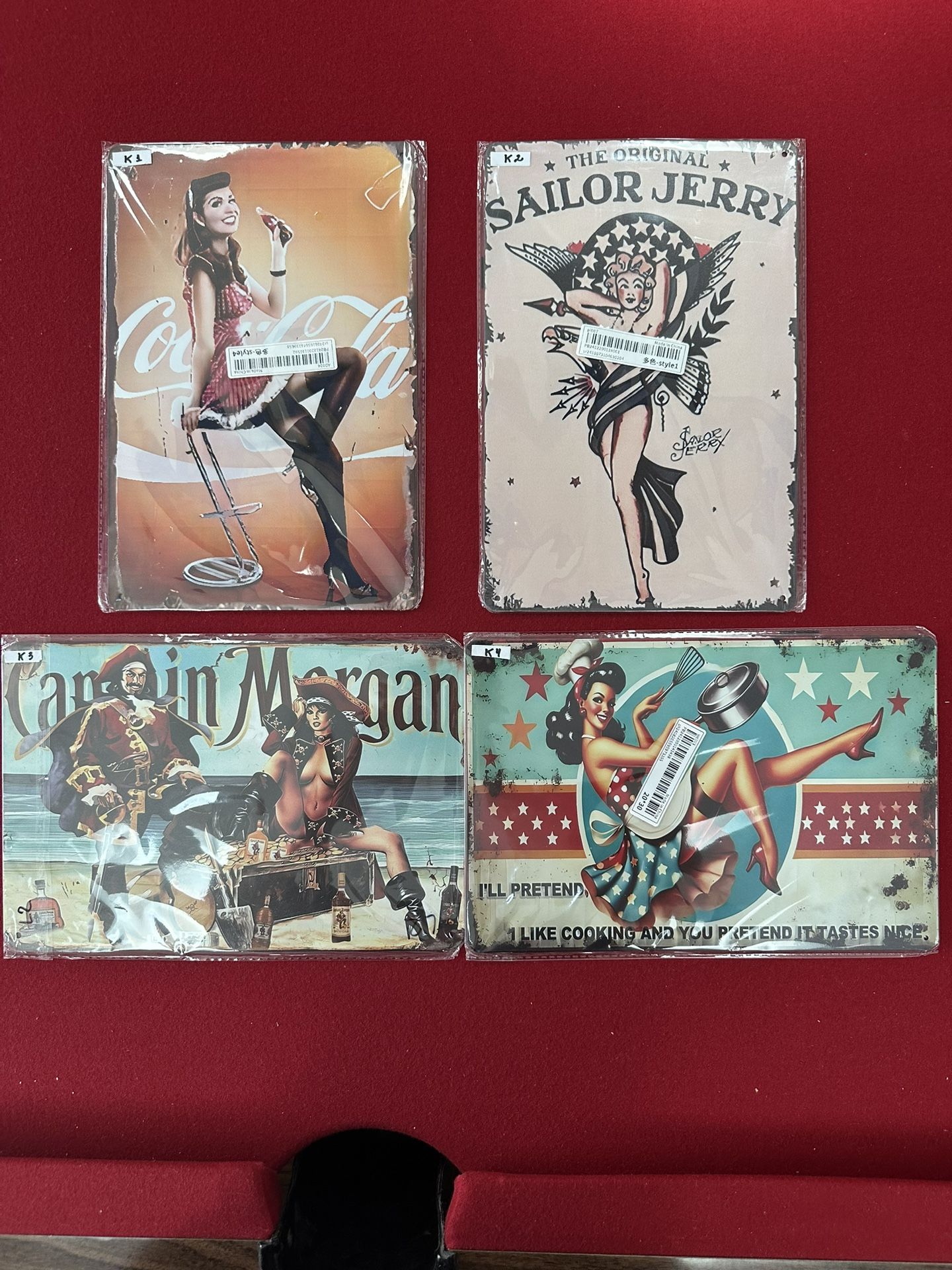 4 Garage / Man Cave / Decor Funny Metal Signs