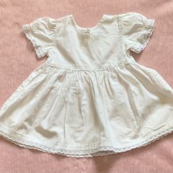 White Cotton Baby Dress