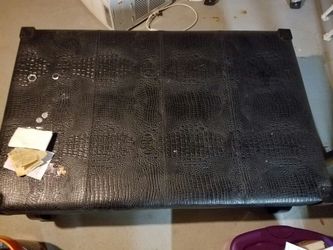 Black coffe table leather