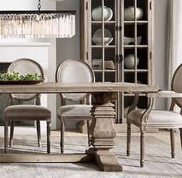 Restoration Hardware Vinatge French Round Chairs (LOT of 6) RH