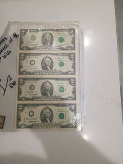 2 dollar bills