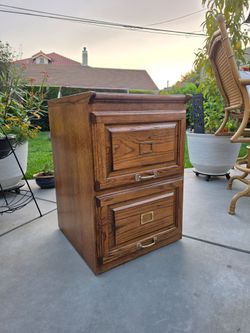 Oak Filing Cabinet