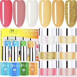 Dip Powder Nail Kit Acrylic Nail Dip Powder Kit G6404(shimmer gold)