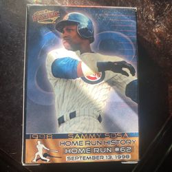 1998 Pacific Home Run History baseball card box set featuring Sammy Sosa and Mark McGwire