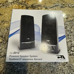 Cyber Acoustics CA-2012 Speakers Desktop Computer Audio Sound Louder