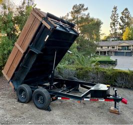 Dump Trailer with Wood Side Extensions