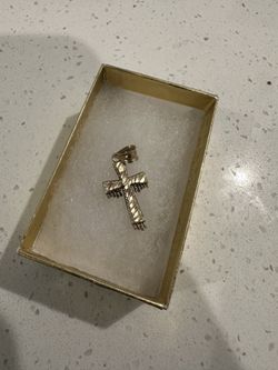 10k Gold Drippy Cross Pendant