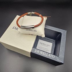 Morellato brown braided leather bracelet