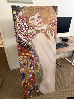 IKEA PJÄTTERYD canvas print reproduction of Gustav Klimt's "Water Serpents II".