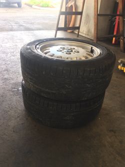 2 BMW e36 wheels and tires 20$