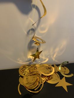 Gold star garland party birthday baby shower decorations