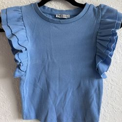 Zara Blue Top Size S