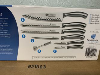HESSLER WORLDWIDE GOURMET SERIES Surgical Stainless Steel Cutlery 7 pc  Knife Set