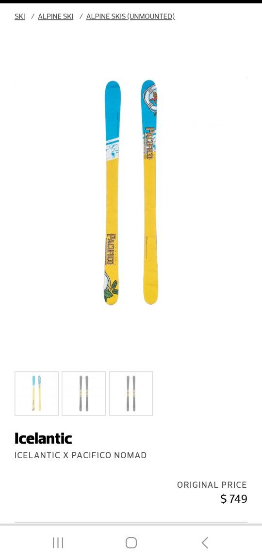 Icelantic Ski Collab With Pacifico