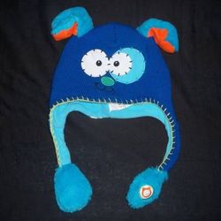 FLIPEEZ KIDS CUTE BLUE PUPPY DOG HAT... SQUEEZE & WATCH THE EARS FLIP! - 
