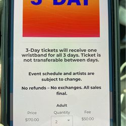 2 -3 Day Passes To Sunfest ….All Days 