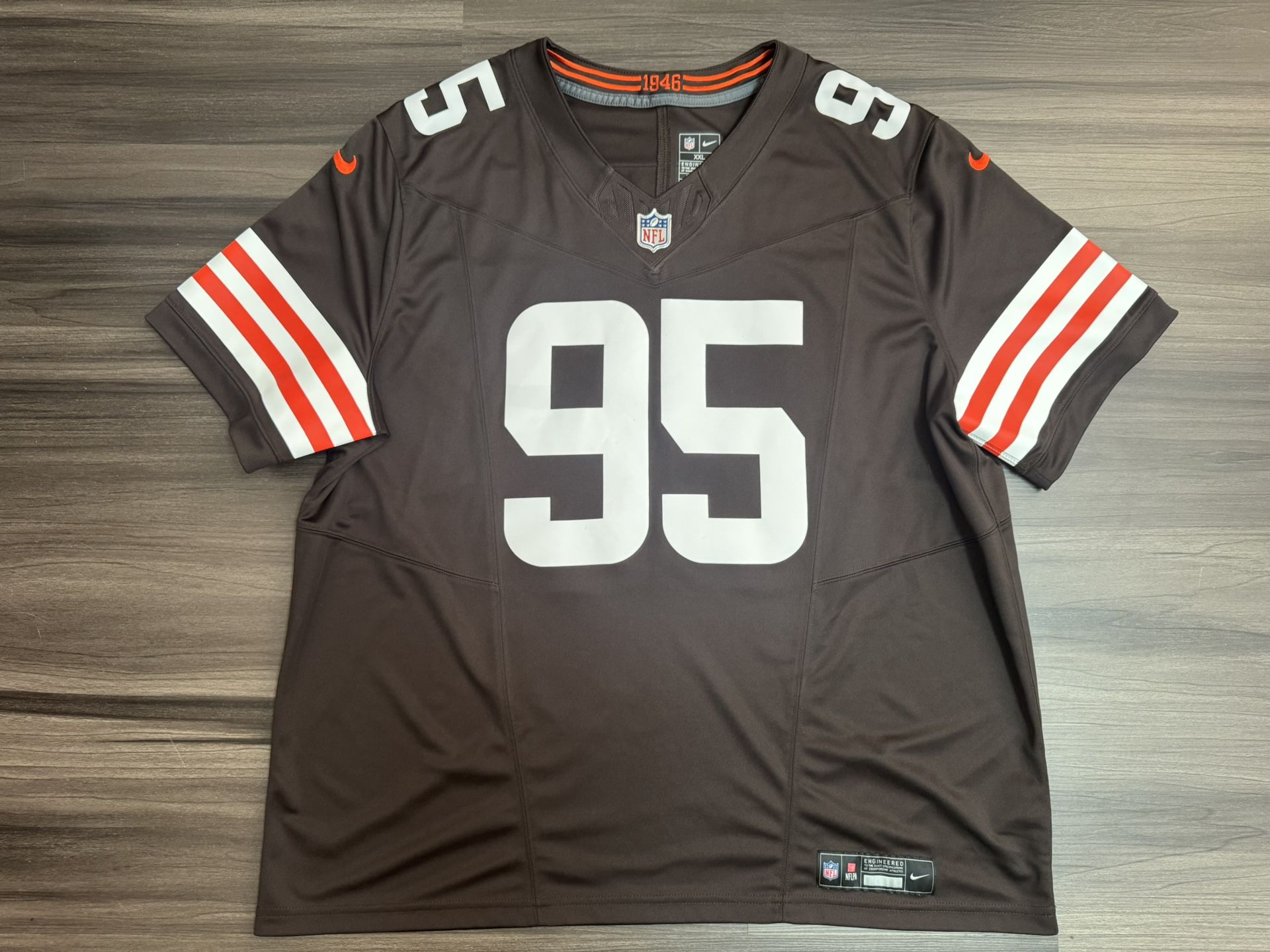 Nike Engineered Myles Garrett #95 Cleveland Browns Vapor Limited Jersey 2XL XXL