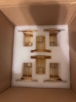 Glass candle holders