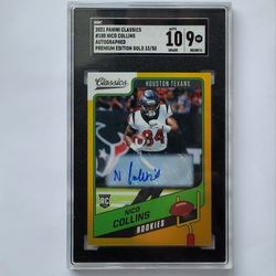 2021 Nico Collins Rookie Card Graded SGC 33/50