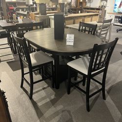 Black 5PC Counter Height Table Set