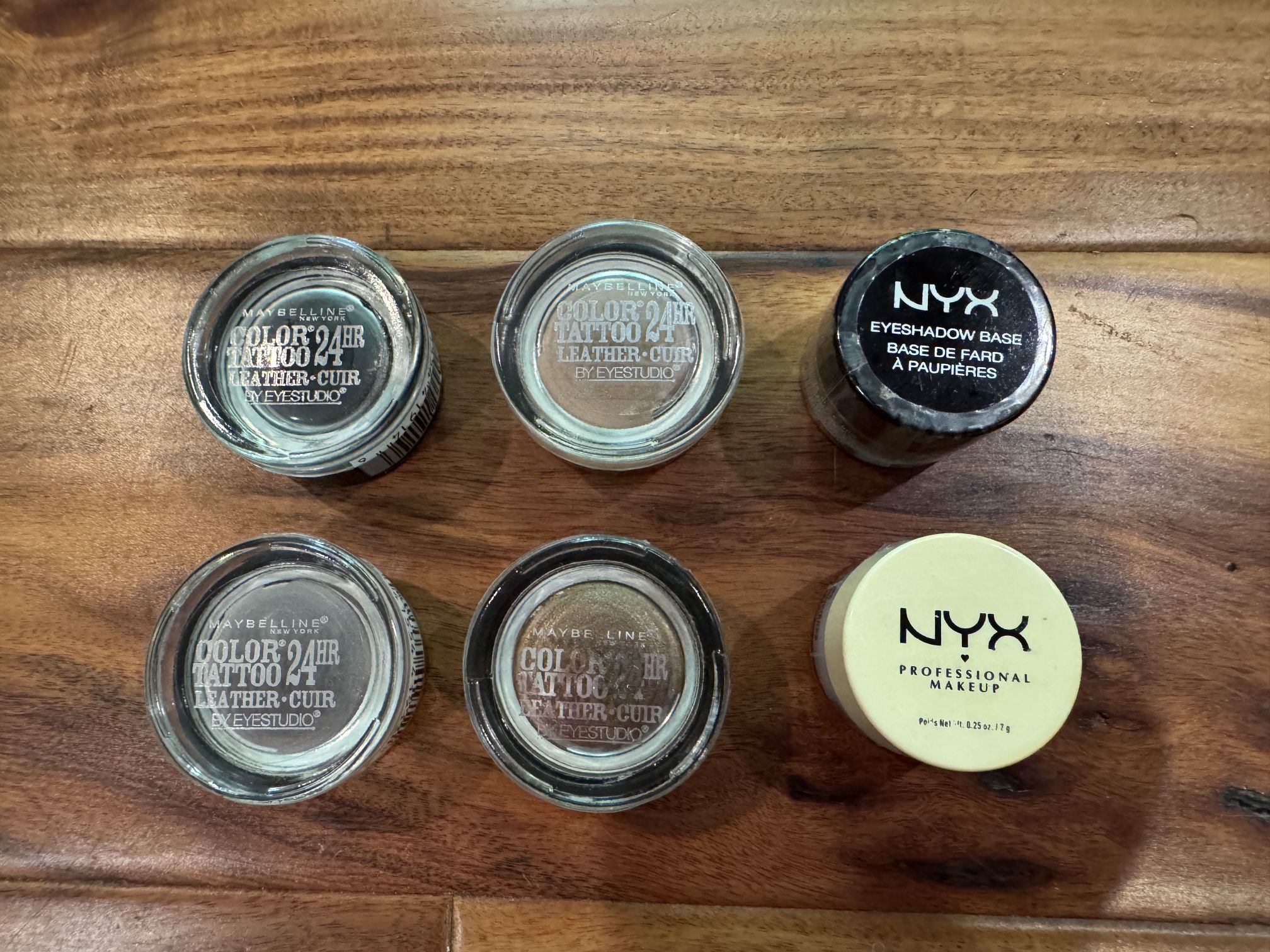 🖌️ Cream Eyeshadows & Primers – Maybelline Color Tattoo + NYX – 6 pcs