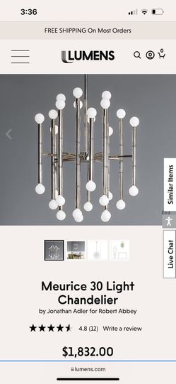 Jonathan Adler Chandelier (Polished Nickel)