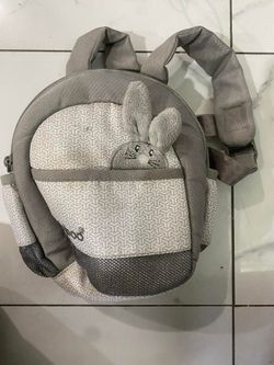 Lulyboo Bunny Toddlers Safety Harness Backpack Gray