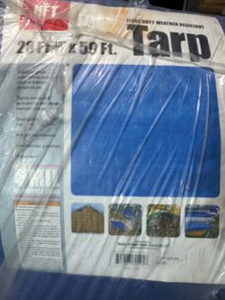 New 28ft X 59 ft tarp 4 MIL light duty Blue