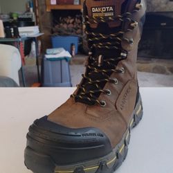 (Size-11) Like New, Men's, Dakota WorkPro Series 8 Inch Composite Toe Steel Plate 8550 Work Boots - Brown#5ANADK0-8550