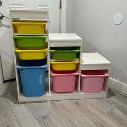 IKEA Kids Storage Unit with Bins