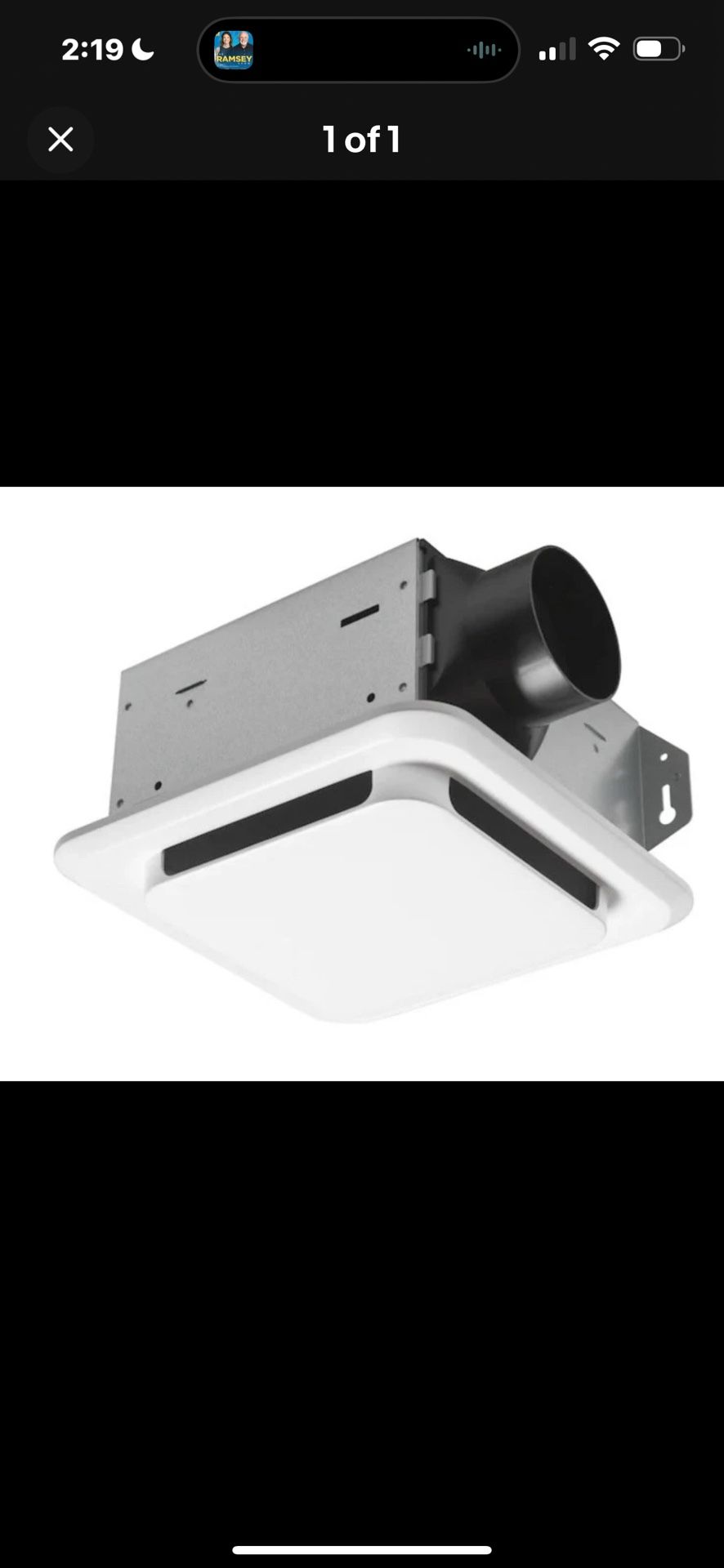 1.5-Sone 70-CFM White Bathroom Fan (ENERGY STAR Certified)