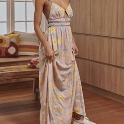 Free People Women Wisteria in Light Combo Maxi dress sz M