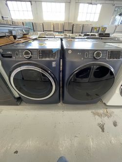 New GE Set 4.8 Cu Ft Washer and Dryer Gas 7.8 Cu Ft SmArt / 1 Years Warranty