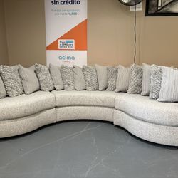 New 3pc Curved Sectional