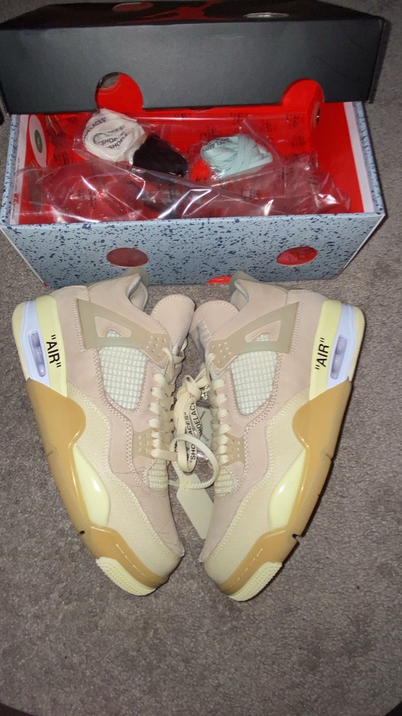 Jordan 4 Off White Sail/ Size 10.5