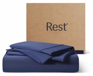 REST Evercool +Cooling Sheet Set Queen in Midnight Blue