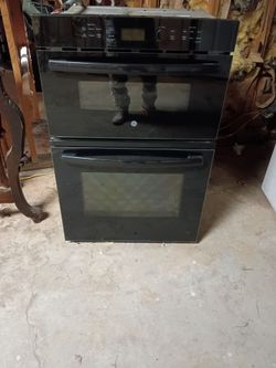 27 inch Black GE double microwave an oven electric