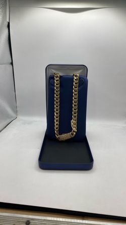 14K Gold Cuban Link Chain 47.2 DWT with Iced Clasp