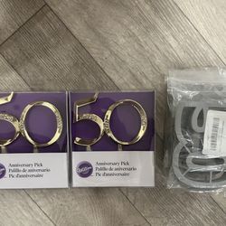 50th Birthday Cake Toppers And Cookie Cutters