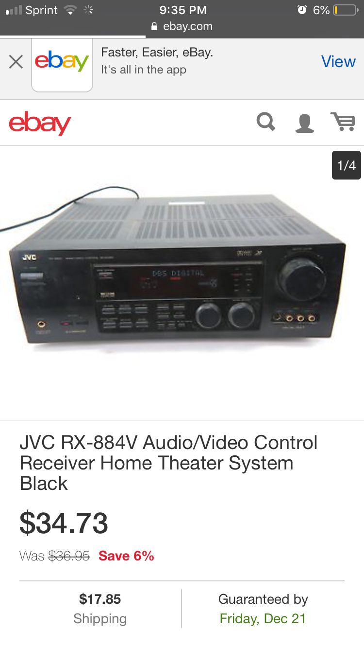 JVC RX-884V Audio Video Control Receiver in good condition, needs a new home. Make me a decent offer and she is yours.