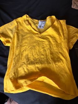 Yellow V-Neck T-Shirt XL