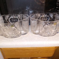 2 Flower Crystal Bowl