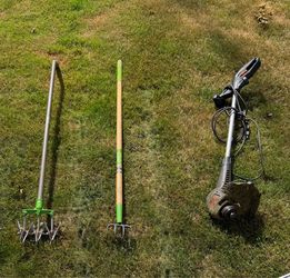 Prices in Description - Rotary Tiller, Cultivator, Corded Weed Eater, Electric Handsaw, Net