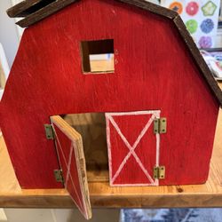 Handmade Wooden Red Barn