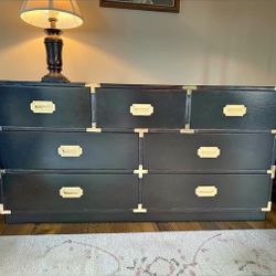 Bernhardt Campaign Style Dresser – Brass Hardware – Free Delivery