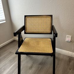 Black Rattan Dining Chairs Set Of Six 