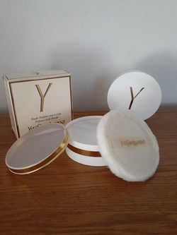 Vintage Yves Saint Laurent Paris Perfume Dusting Powder New In Box With Rare Screen Defuser 4 oz.