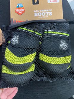 Arcadia Trail XL Dog Boots -Black & Neon