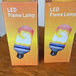 2 LED Flame Lamp Bulbs Halloween